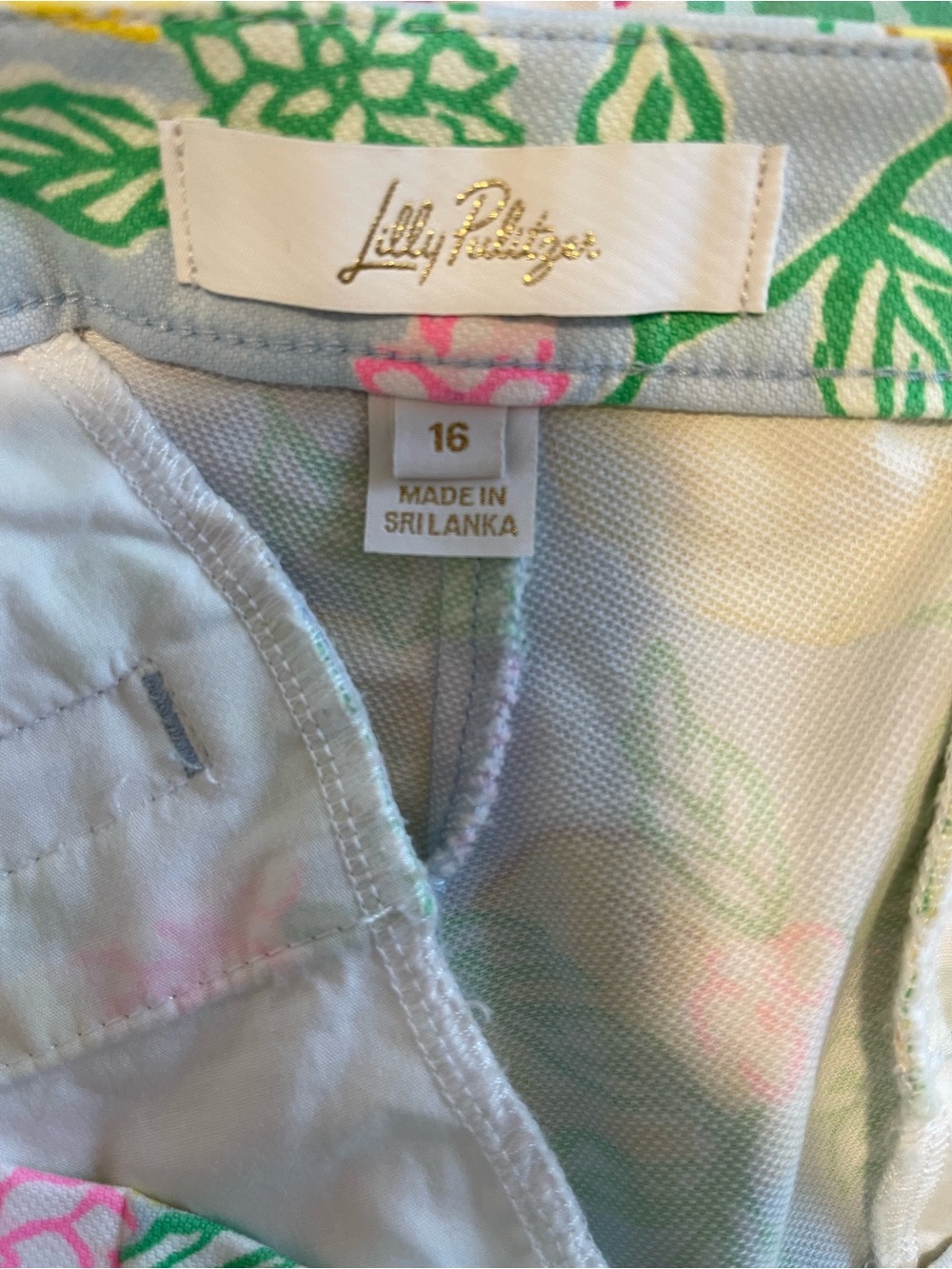 Lilly Pulitzer Lemon Floral Scallop Hem Shorts - Yellow, Green & Pink - Picture 3 of 4